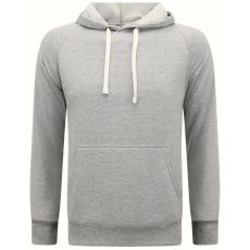Hoodie Herr - Vanlig Klassisk Hoodie - Grå
