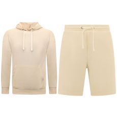 Hoodie Herr - SweaT-Shirt Short Herr - SET - Beige