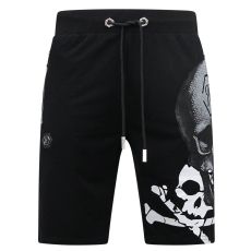 Skull - Rhinestone Shorts Svart