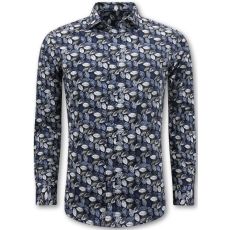 Herrblus Med Långa Ärmar - Casual Shirt Herr - Blå