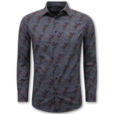 Skjortor - Slim Fit Blus Herr - Lila