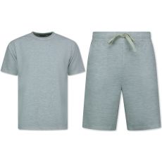 Herr Sommarset - Ribbad Oversized - Tvådelad - Twinset - Set I Set - Grå