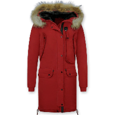Parka Damer - Vinterjacka Quilted Jacka - NW-R - Röd