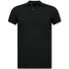 Herr Pikétröja - Herr Kortärmade Pikétröjor - Herr Slim Fit Pikétröja Svart