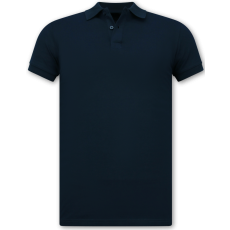 Herrpiké - Herr Kortärmad Piké - Herrpikétröja - Slim Fit Mörkblå