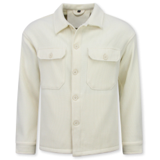 Herröverskjorta Med Fickor - Herrjacka - Herrmellansjacka - Beige