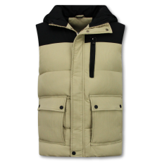 Bodywarmer För Män - Bodywarmer För Män Med Huva - Beige