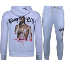 Pac Herr Träningsoverall - Tupac Träningsoveraller Herr - Hemmadräkt Herr Vuxna - Vit