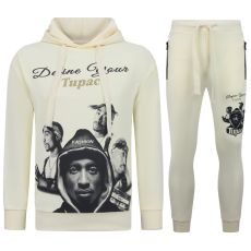 Pac Träningsoverall Hoodie Herr - Tupac Träningsoverall Hoodie - Hemmaställ Herr Vuxna - GulBeige