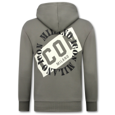 ICON Herr Zip-Up Hoodie - Herr Huvtröja - Sportväst - Grå