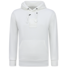 Överdimensionerad Hoodie Herr Med Huva - ICONS - Tjock Vävd - Vit