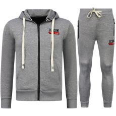 Tjocka Vävda Joggingdräkter Herr ICON - Träningsdräkter - Hemmadräkter Vuxna - Grå