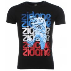 Zidane Print - Herr T-Shirt Svart