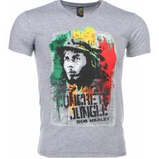 Bob Marley Concrete Jungle Print - Herr T-Shirt Grå