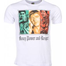 Scarface Money Power Respect - Man T-Shirt Vit