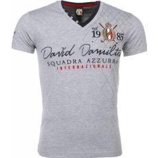 Broderi Squadra Azzura - Herr T-Shirt Grå