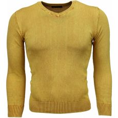 Billiga Tröjor Men - Blanco V-Neck Gul