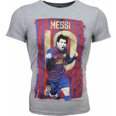 Messi Print Football - T-Shirt Herr Grå