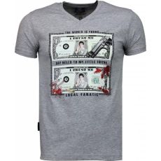 Scarface Dollar Black Stones - T-Shirt Herr Grå