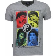 Bruce Lee Ying Yang - T-Shirt Herr Grå
