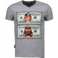 Golden Boy Vs Iron Mike - T-Shirt Herr Grå
