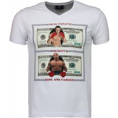 Golden Boy Vs Iron Mike - Herr T-Shirt Vit