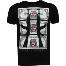 AK- Dollar Rhinestone - Man T-Shirt Svart