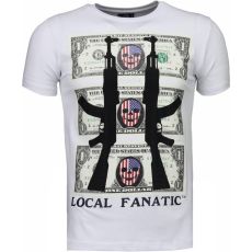 AK- Dollar Rhinestone - Herr T-Shirt Vit