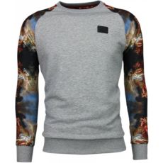 Mythology Arm Motif Sweater - Herr Tröja Grå