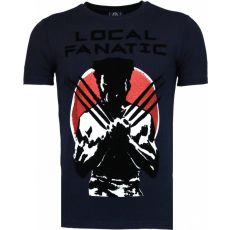 Wolverine Flockprint - T-Shirt Herr Marinblå