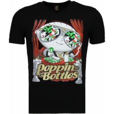 Poppin Stewie - T-Shirt - Zwart