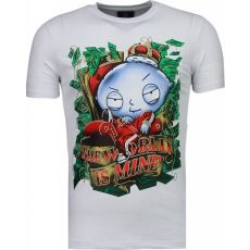 Rich Stewie Money World - Herr T-Shirt Vit