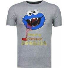Cookies Roliga T-Shirt - T-Shirt Herr Grå