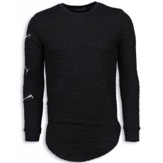 D Numbered Pocket Long Fit - Tröjor Herr Svart