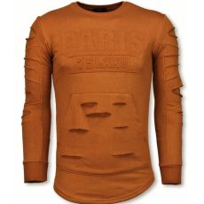 D Stamp PARIS Damaged - SweaT-Shirt For Men Apelsin