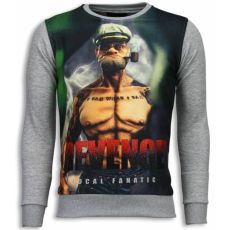 Popeye Revenge Sweater - Herr Tröja Grå