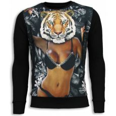 Tiger Chick Sweater - Herr Tröjor Svart