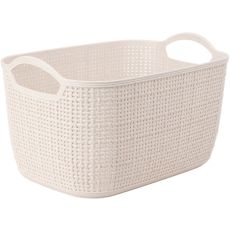 Korg Förvaring Beige Flätad Plast 30x19,5x14 cm