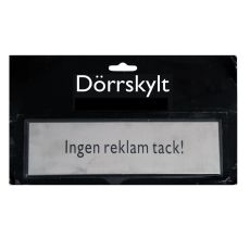 Skylt Ingen Reklam självhäftande