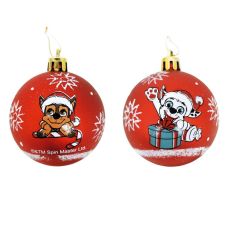 6-pack Julgranskulor Röd (8cm) Paw Patrol