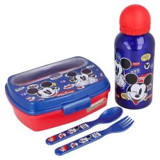 Musse Pigg Matlåda med Bestick och Aluminiumflaska Disney