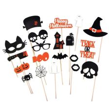 Fototillbehör Photo Booth - Tema Halloween (20st tillbehör)
