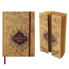 Marauder&apos;s Map Anteckningsbok & Vikbar Karta Harry Potter