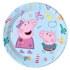 Papperstallrik 23cm (8st) Peppa Pig