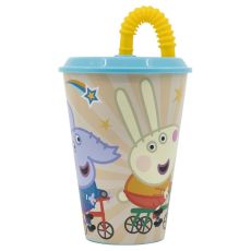 Mugg med Sugrör 430ml Peppa Pig