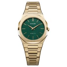 Damklocka D1 Milano ULTRA THIN GOLD EMERALD (Ø 34 mm)