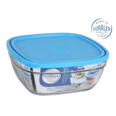 Hermetisk matlåda Duralex Freshbox Blå Fyrkantig (23 x 23 x 9 cm) (3 L)