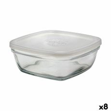 Fyrkantig matlåda med lock Duralex FreshBox 1,15 L 17 x 17 x 7 cm (8 antal)