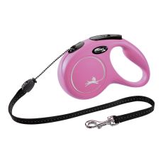 DoHundkoppel Flexi NEW CLASSIC 3 m Rosa XS-storlek