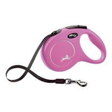 DoHundkoppel Flexi NEW CLASSIC 3m Rosa XS-storlek